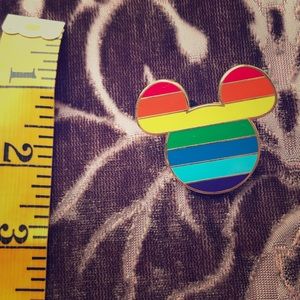 Rainbow Pride Mickey Head Pin